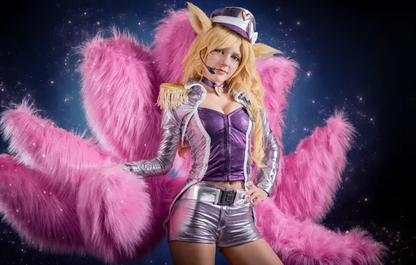 Look, girl, outfit, ears, cosplay, tails