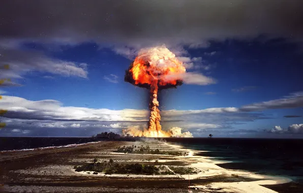 156, color photo, a nuclear explosion