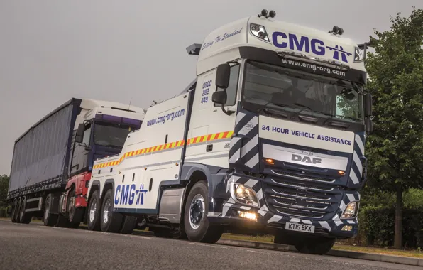 White, Truck, White, Truck, DAF, 6x4, Daf, Tow truck