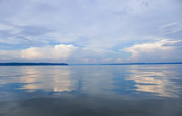 Summer, water, reservoir, Enisey, Krasnoyarsk Sea