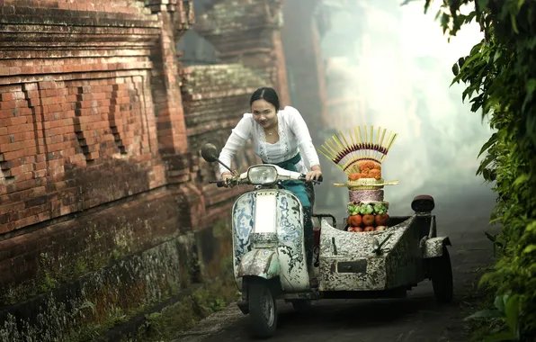 Women, Motorcycles, Villagers