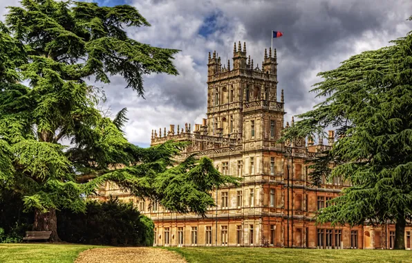 Picture the city, photo, castle, England, HDR, Hampshire, Highclere
