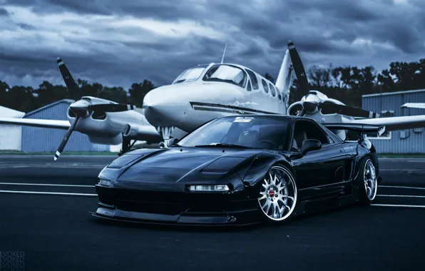 Honda, the plane, front, Acura, NSX, Evoked Photography