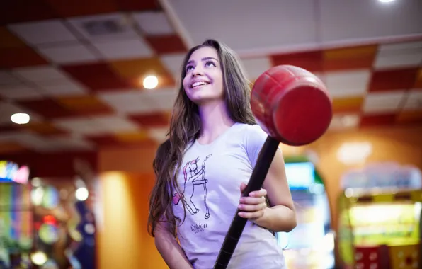 Picture girl, joy, face, hair, hammer, Darina, the world of entertainment