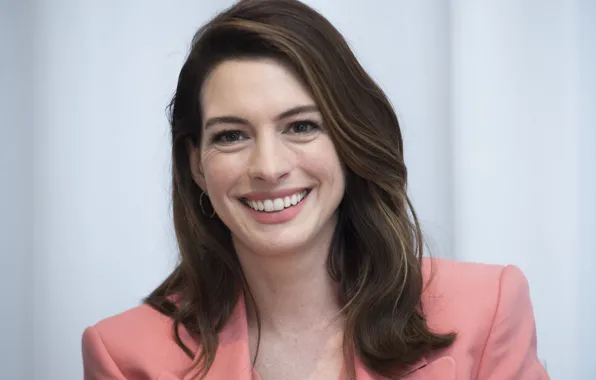 Picture look, pose, smile, makeup, actress, singer, hair, Anne Hathaway