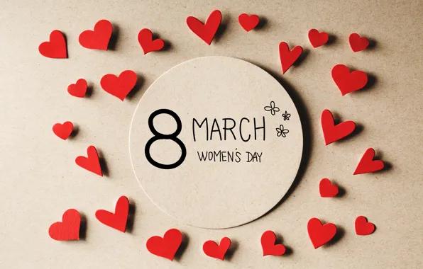 Picture hearts, March 8, hearts, Women's Day