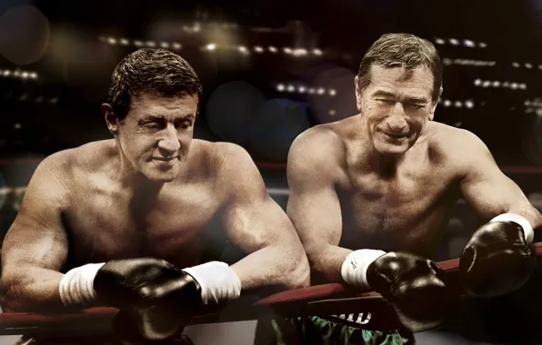 Boxing, gloves, the ring, Sylvester Stallone, Sylvester Stallone, boxers, Robert De Niro, Grudge match