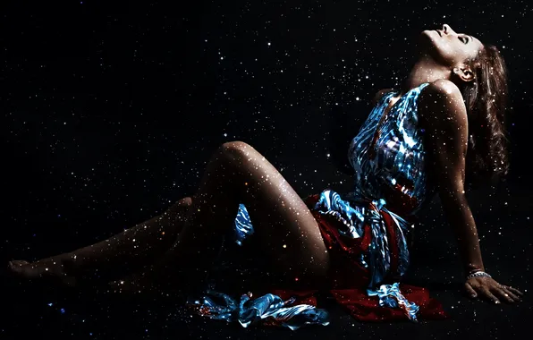 Girl, light, pose, background