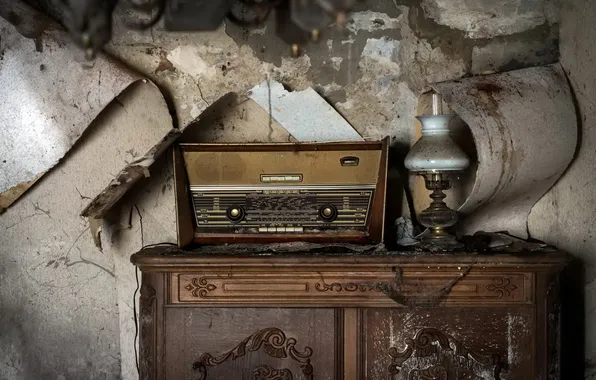 Background, wall, radio