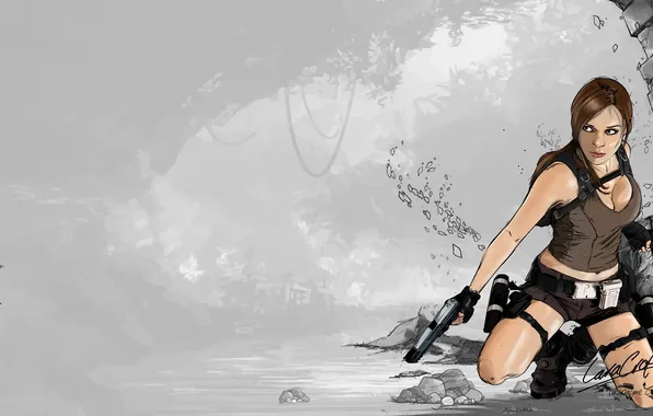 Picture Tomb Raider, fan art, pose