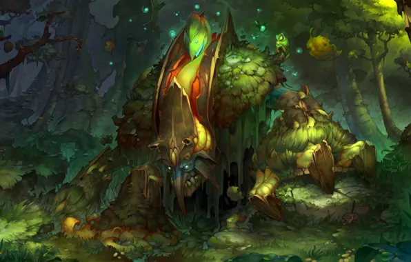 The game, art, dota2, seed_ill, Eldritch Gnarl