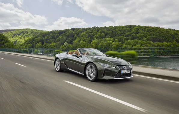 Picture Lexus, convertible, in motion, 2021, LC 500 Convertible