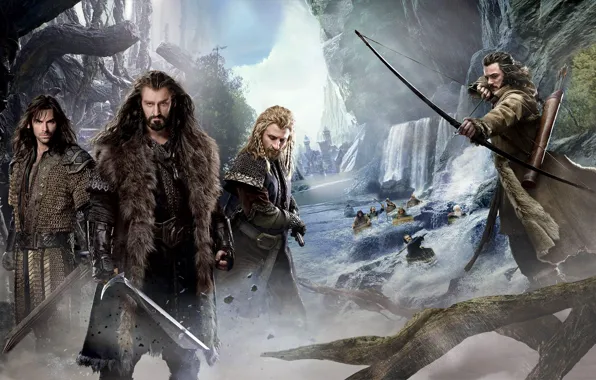 Picture dwarves, Keeley, company, The hobbit, The Hobbit, Fili, Thorin, Oakenshield, Thorin Oakenshield