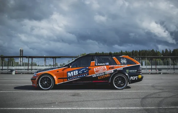 Drift, mercedes-benz, orange, wagon, W123