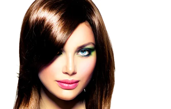 Look, face, model, makeup, brunette