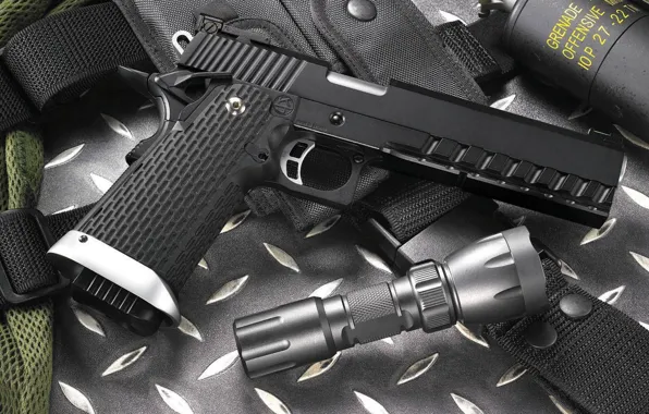 Picture gun, weapons, flashlight, garnet, kp-06