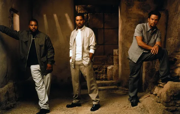 Picture Mark Wahlberg, George Clooney, Ice Cube, Three kings, Three Kings