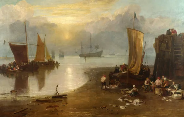 Painting, "Sun rising through vapor", William Turner