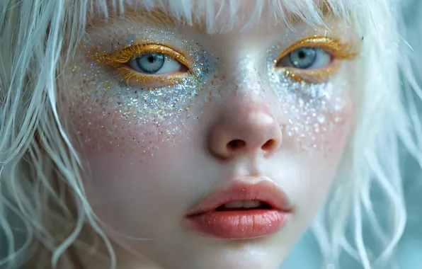 Girl, Girls, White, Blonde, Shine, Aesthetics