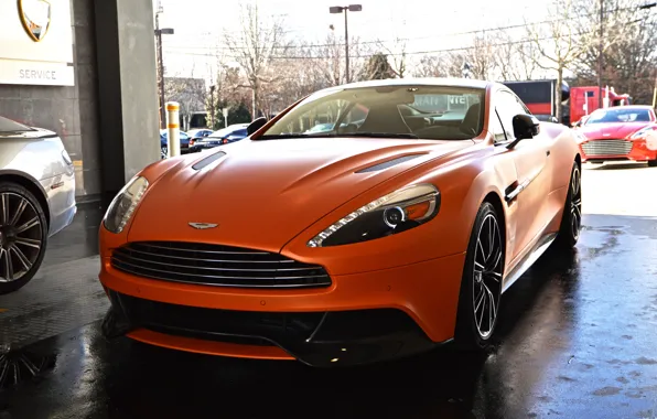 Picture Aston Martin, Orange, Aston Martin, Vanquish