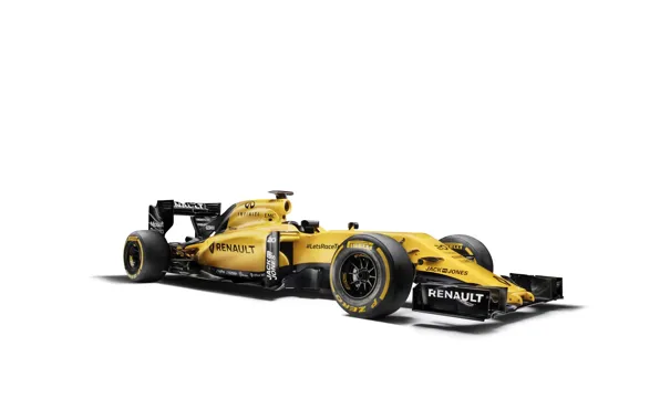 White background, Renault, formula 1, the car, Formula 1, Reno, R.S.16