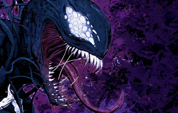 Background, portrait, comics, Venom, Venom, symbiote