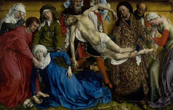 Picture Madrid, The descent from the cross, 1435-1438, netherlandish painter, Dutch painter, Rogier van der Weyden, …