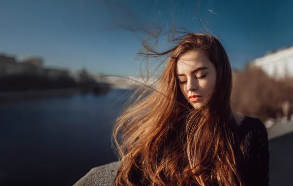 Hair, portrait, Russia, sunlight, George Chernyadev, Spring mood