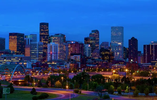 Colorado, panorama, USA, America, skyline, Denver, Usa, Colorado