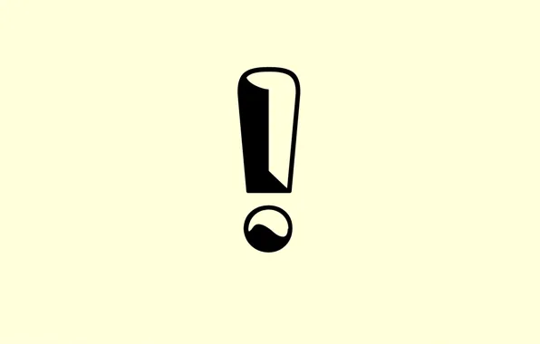 Background, minimalism, exclamation