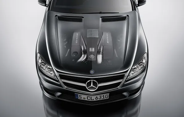 Engine, Mercedes-Benz, the hood, Mercedes, AMG, the front, AMG, v12