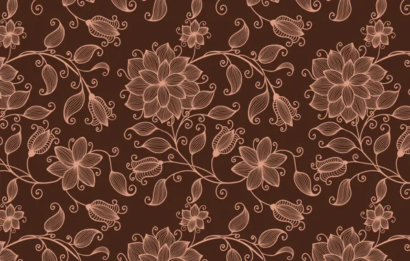 Picture flowers, background, texture, brown