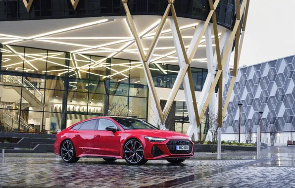 Audi, Parking, RS 7, 2020, UK version, the building, RS7 Sportback