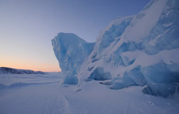 Picture winter, snow, iceberg, Canada, floe, Canada, Arctic, Arctic