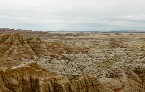 Sky, nature, mountains, clouds, hills, canyon, drought