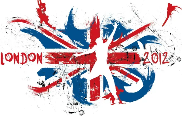 London, flag, logo, Olympics, 2012, UK