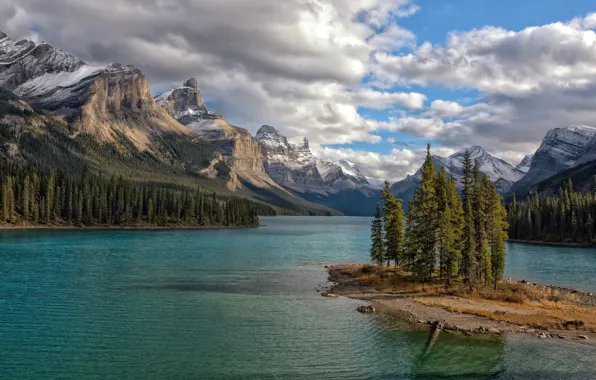Picture landscape, mountains, nature, lake, beauty, Canada, Albert, Jasper National Park