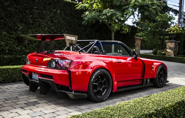 Picture roadster, Honda S2000, red, car