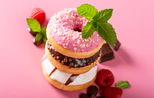 Berries, donuts, dessert, glaze, Iryna Melnyk