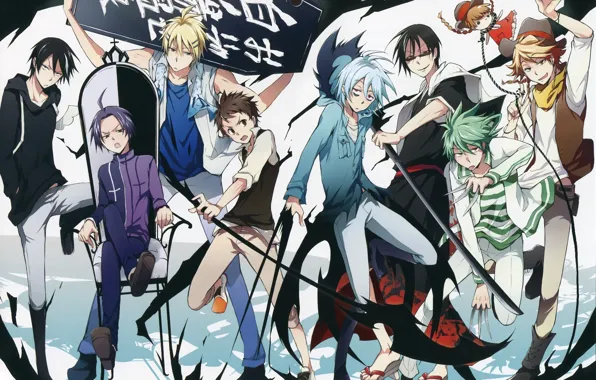 Anime, guys, servant vampire, Servamp