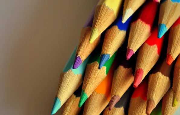 Color, macro, pencils, colorful, colours, macro
