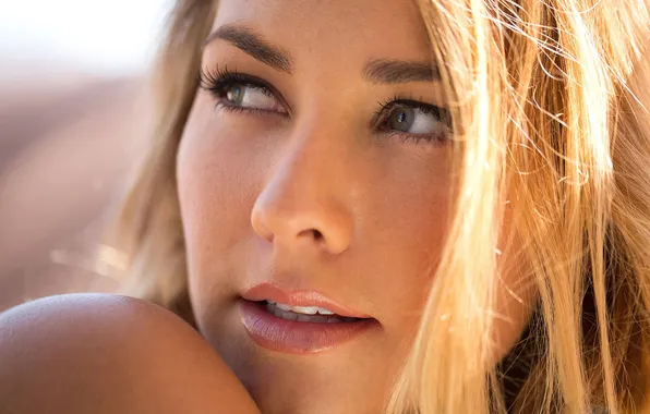 Eyes, girl, blonde, sponge, cute