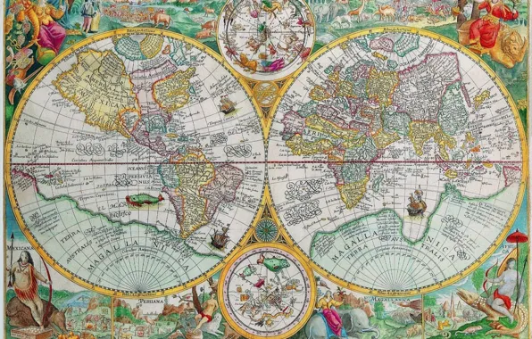 The world, figure, Map, continents