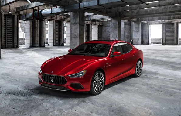 Auto, Maserati, Parking, Burgundy, Ghibli, Trophy, M157