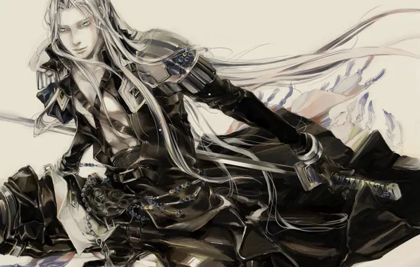 Picture weapons, anime, sephiroth, final fantasy