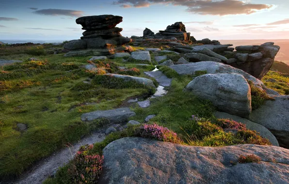 Landscape, mountains, nature, stones