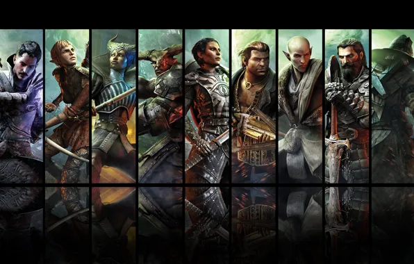 Picture Heroes, Cassandra, Cole, Dragon Age Inquisition, SOLAS, Varrick, Iron bull, Blackwall