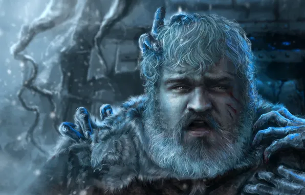 Zombie, blood, ice, blizzard, immortal, snow, man, tears