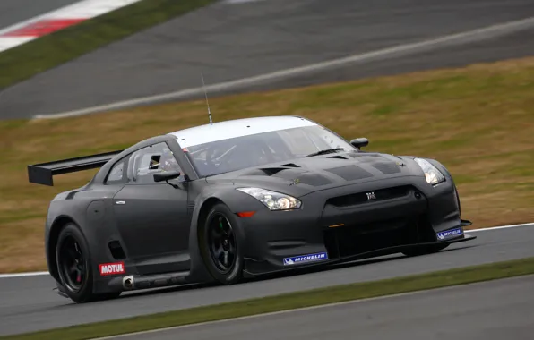 Picture race, speed, nissan, track, gtr