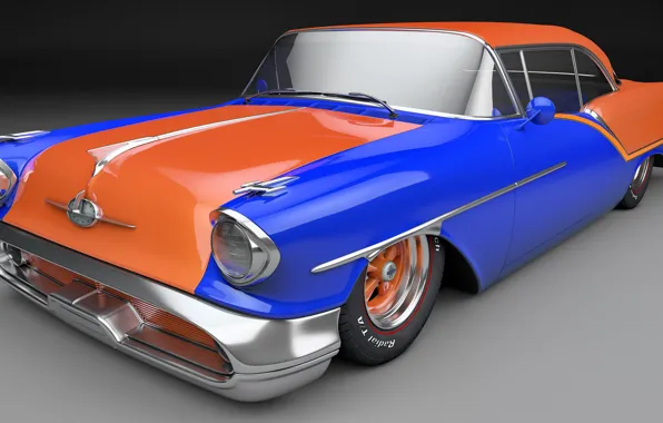 Picture rendering, coupe, Coupe, 1957, Oldsmobile, the Oldsmobile